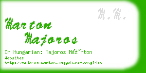 marton majoros business card